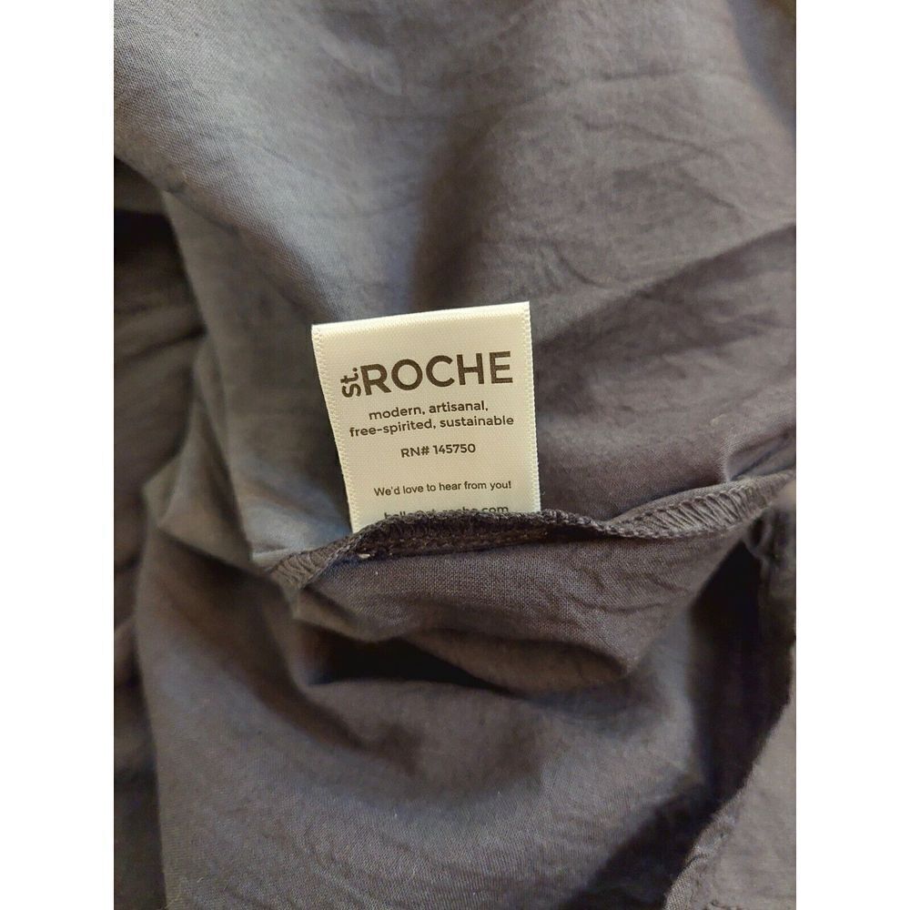NWT St Roche Dream Maxi Halter Dress Pink Black Cotton/Silk Hand Dyed Sz 2 $485 - Picture 11 of 13